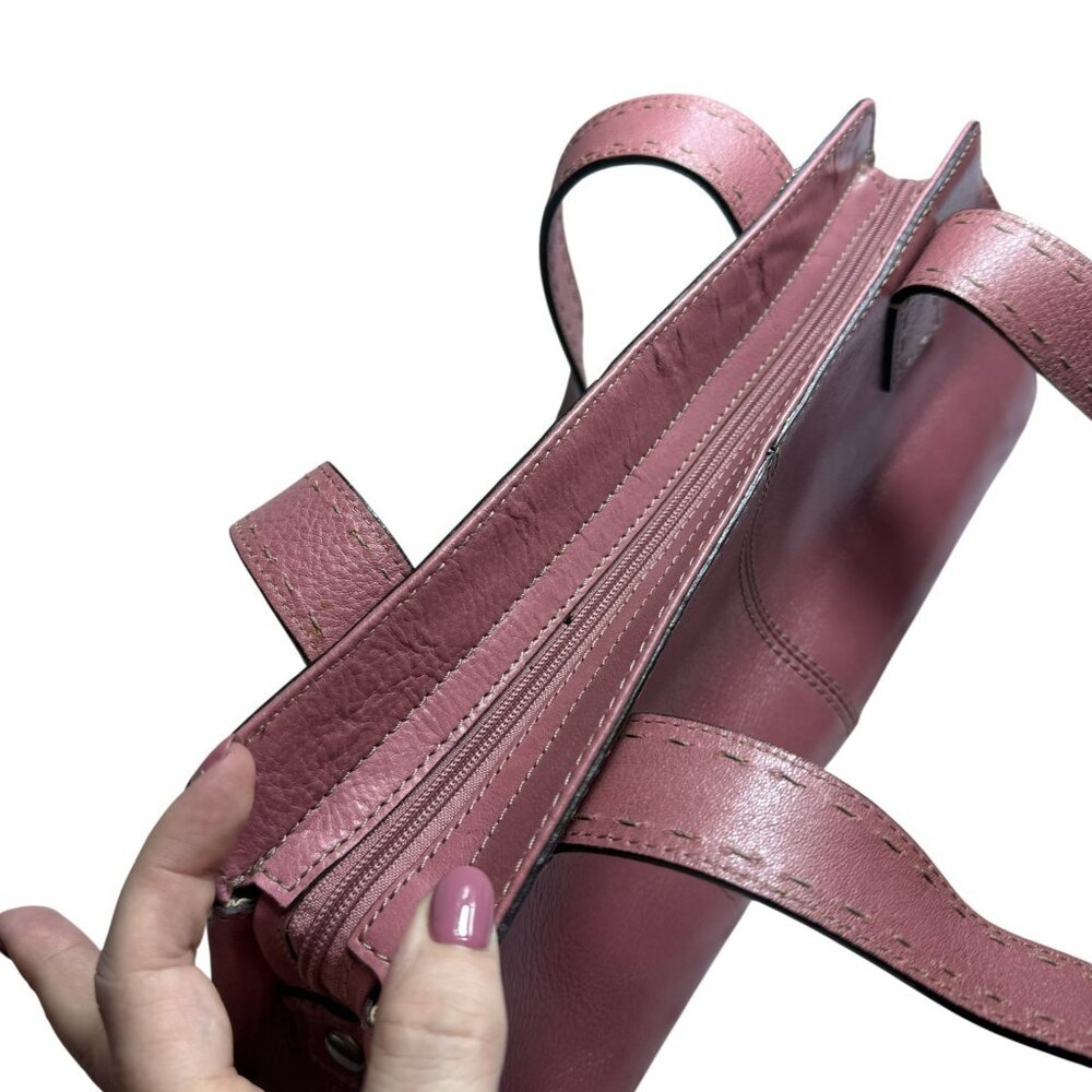 Fossil Vintage Leather Shoulder Bag – Mauve / Dusty Rose – Y2K - Picture 11 of 14